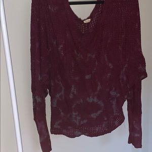 Cute knit slouchy off the shoulder sweater